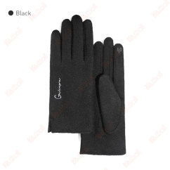 black embroidery glove for women